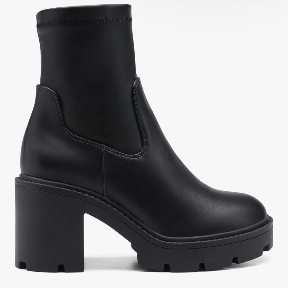 dream pairs women's chelsea platform boots in brown